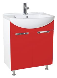 Тумба под раковину Bellezza Альфа 65см красный 00000005611